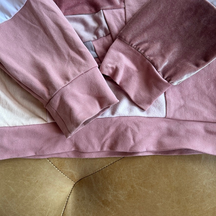 Zero Waste Daniel Zwd Mens S Patchwork Velvet Reroll Sweatshirt Art To Wear — image 5 of 8